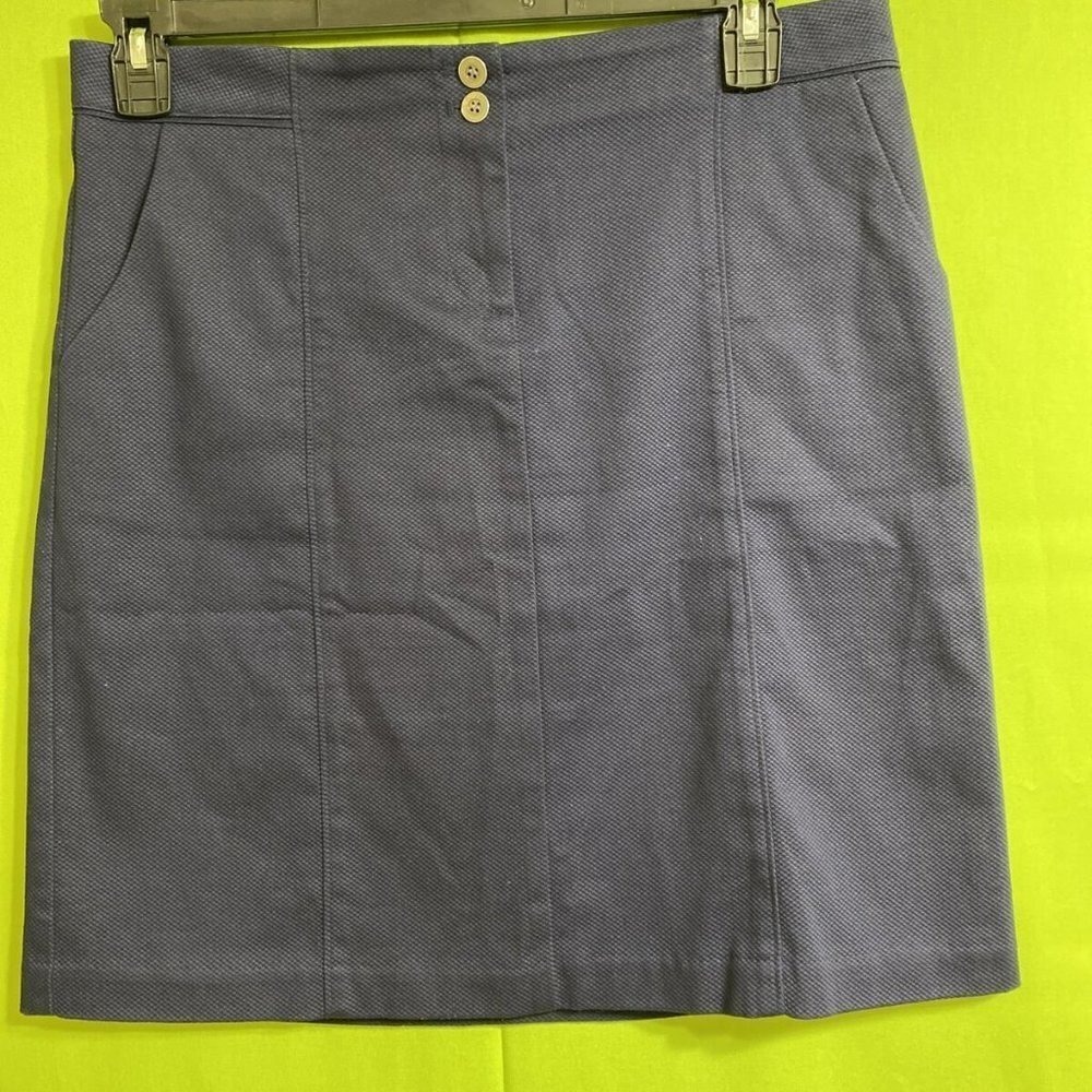 J. Mclaughlin Women's Blue Lined Pencil Skirt Size10